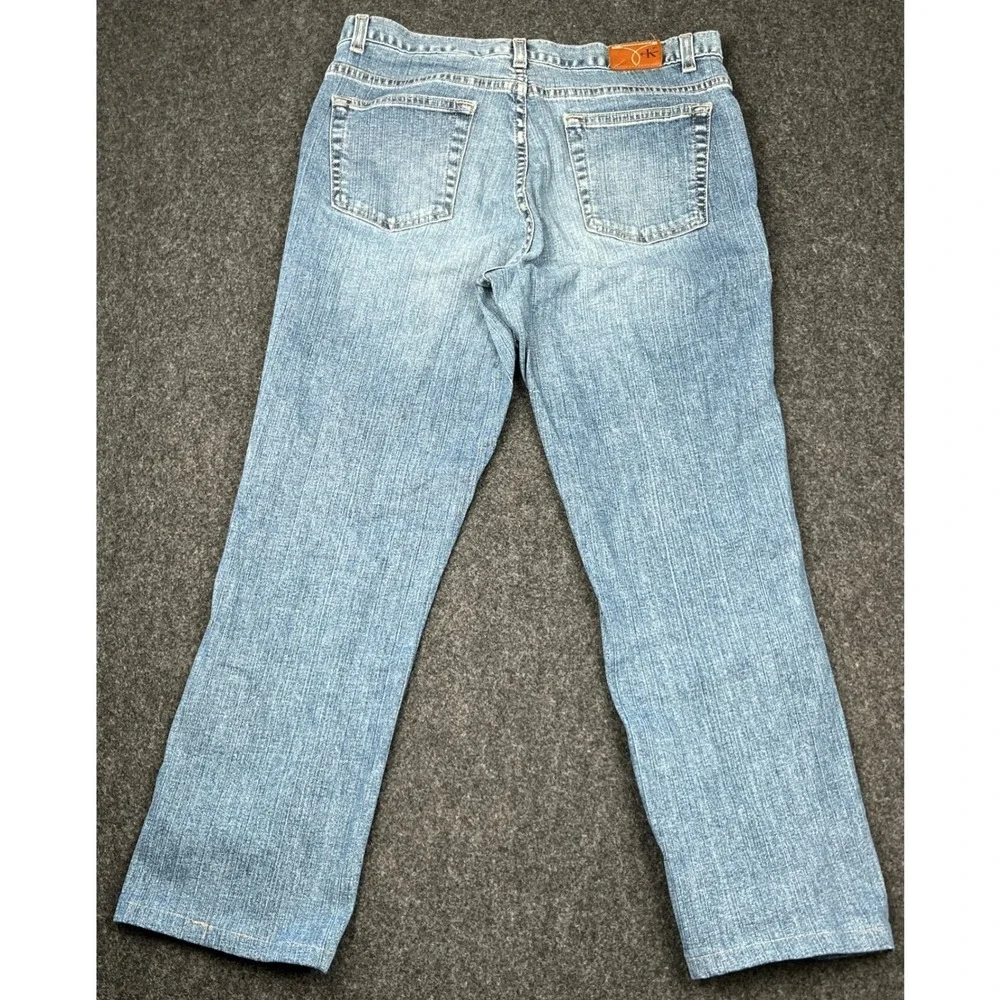 Calvin Klein Jeans Mens Medium Wash Straight Leg Denim Blue Pants 30x25